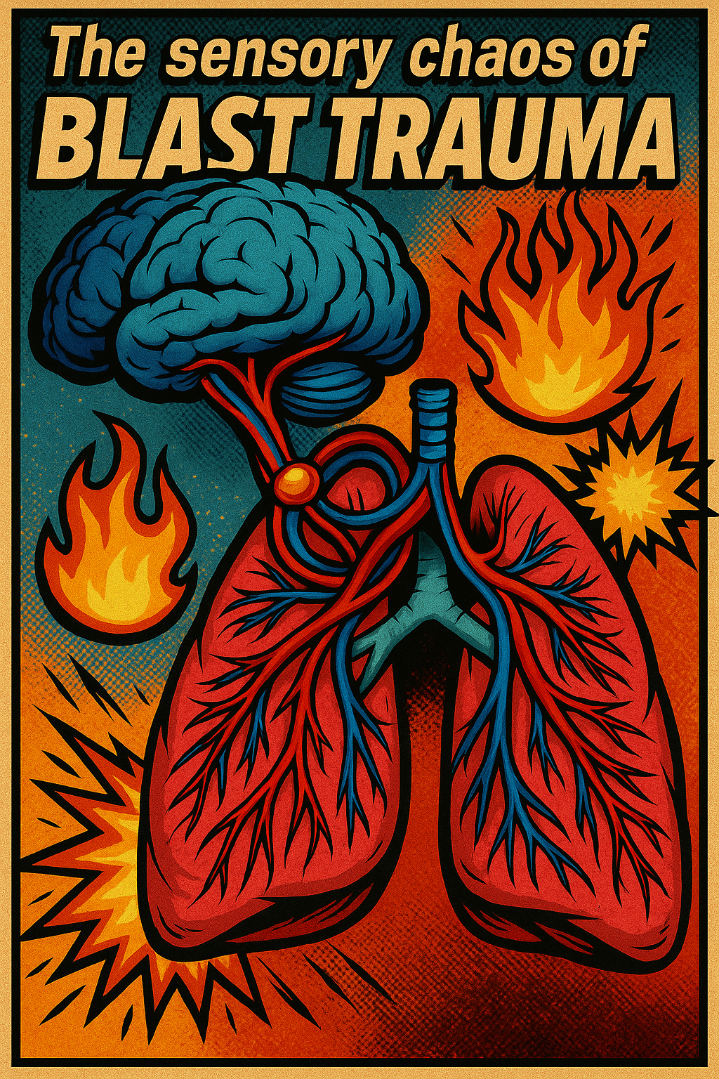 Blast trauma illustration